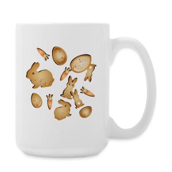 Motifs de biscuits de Pâques avec Bunny & Egg - Grande tasse 440 ml - blanc - Droite