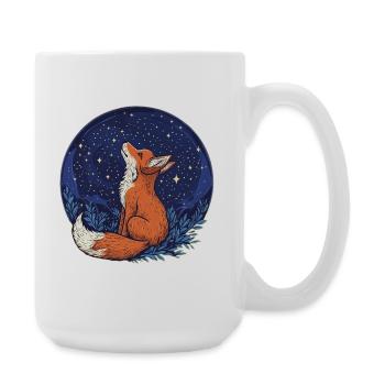 Fox and Stars - Large Mug 440 ml - white - Right