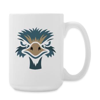 Nandu, Ostrich Head Emu - Large Mug 440 ml - white - Right