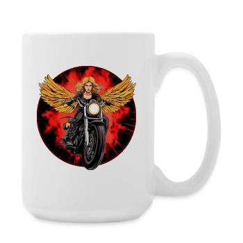 Angel Motorcyclist / Motorcycle Angel - Large Mug 440 ml - white - Right
