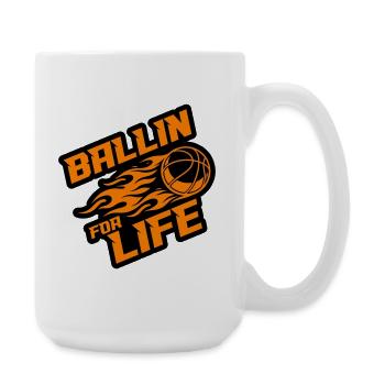Basketball Ballin Saying - Large Mug 440 ml - white - Right