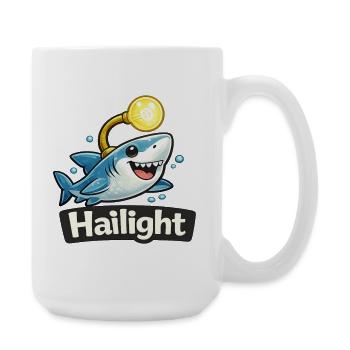 Hai Light / Highlight lustiges Wortwitz Shirt - Große Tasse 440 ml - Weiß - Rechts