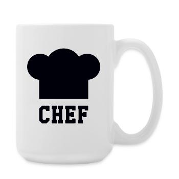 Chef Toque – Küche – Koch - Große Tasse 440 ml - Weiß - Rechts