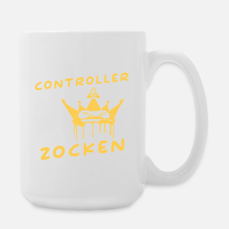 Reichet Mir Den CONTROLLER Der König Will ZOCKEN - Große Tasse 440 ml - Weiß