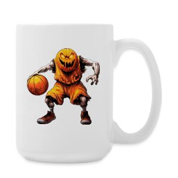 Halloween Basketball Player - Large Mug 440 ml - white - Right