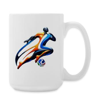 Colorful Sprint: Dutch football hero - Large Mug 440 ml - white - Right