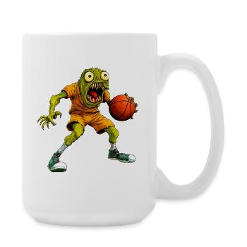 Monster Basketballer - Große Tasse 440 ml - Weiß - Rechts