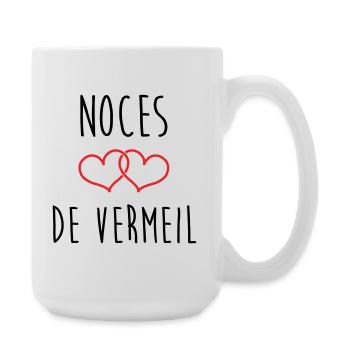 Vermeil wedding 45 years of marriage - Large Mug 440 ml - white - Right