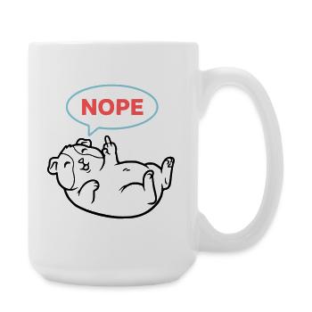 Guinea Pig Nope Colorful - Large Mug 440 ml - white - Right