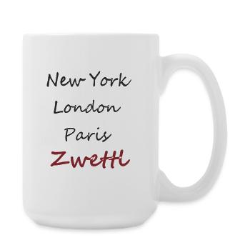 Stadtkosmos Handschrift Rot - Zwettl - Große Tasse 440 ml - Weiß - Rechts
