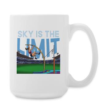 Le ciel est la limite : saut à la perche - Grande tasse 440 ml - blanc - Droite