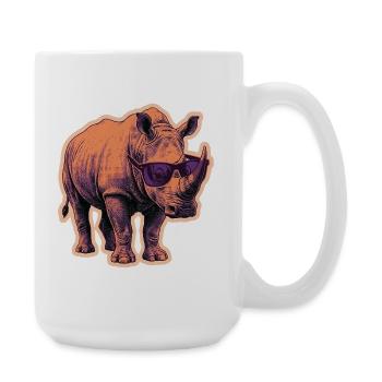 Rhinoceros Rhinoceros Sunglasses Risography - Large Mug 440 ml - white - Right