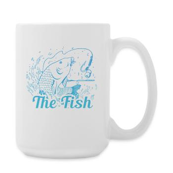 The Fish Whisperer – Funny Angler Saying - Large Mug 440 ml - white - Right