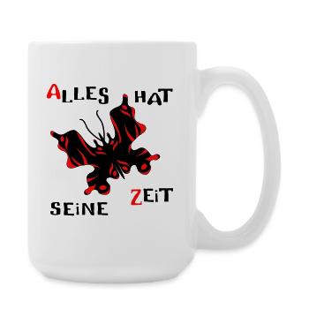 Schmetterling - Große Tasse 440 ml - Weiß - Rechts