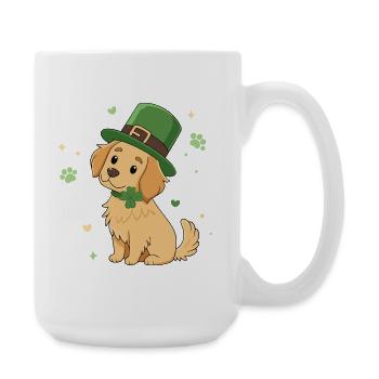 Lucky Irish Puppy - Large Mug 440 ml - white - Right