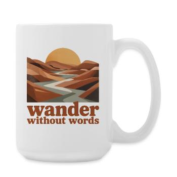 Randonnée sans mots | Voyage introverti - Grande tasse 440 ml - blanc - Droite