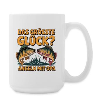 Opa Angler Geschenk - Große Tasse 440 ml - Weiß - Rechts