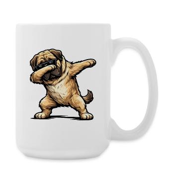 Dabbing Mastiff - Große Tasse 440 ml - Weiß - Rechts