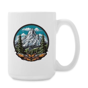 Rêve sommetal dans le panorama forestier - Grande tasse 440 ml - blanc - Droite