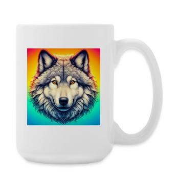 Wolf - Large Mug 440 ml - white - Right