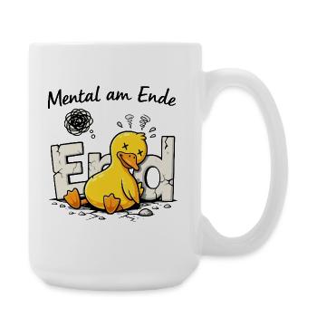 Chaos-Quietscheente  - Große Tasse 440 ml - Weiß - Rechts