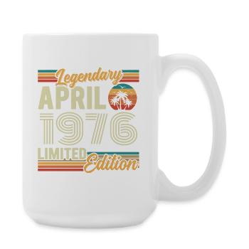 Avril 1976 Cadeau 50e Anniversaire - April 1976 - Grande tasse 440 ml - blanc - Droite