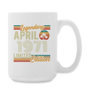 April 1971 55th Anniversary Gift - April 1971 - Large Mug 440 ml - white - Right