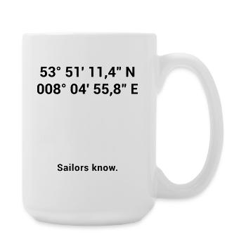 Phare de Sable Rouge - Mer du Nord maritime mer Baltique - Grande tasse 440 ml - blanc - Droite