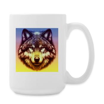 Wolf - Large Mug 440 ml - white - Right