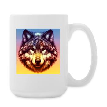 Wolf - Große Tasse 440 ml - Weiß - Rechts