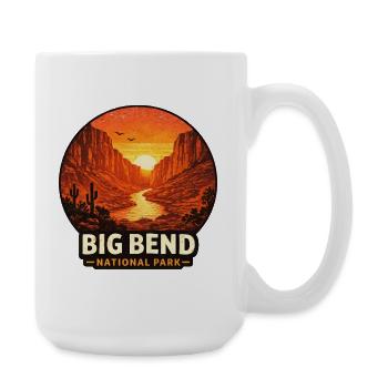 Big Bend National Park Sunset Motif - Large Mug 440 ml - white - Right