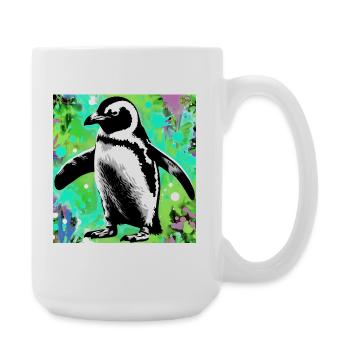 Pinguin - Große Tasse 440 ml - Weiß - Rechts
