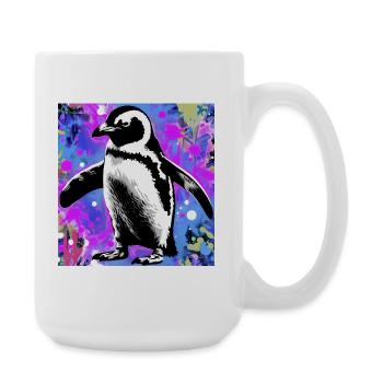 pingouin - Grande tasse 440 ml - blanc - Droite