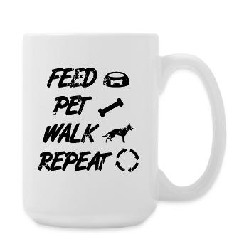 German Shepherd Saying - Large Mug 440 ml - white - Right