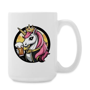 Unicorn Beer Funny - Large Mug 440 ml - white - Right