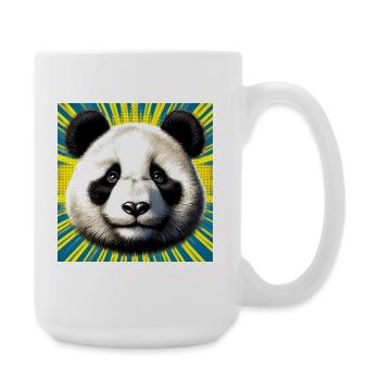 Panda - Große Tasse 440 ml - Weiß - Rechts