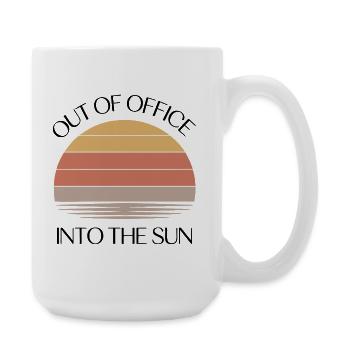 Out of the Office Retro Sunset Vintage - Large Mug 440 ml - white - Right