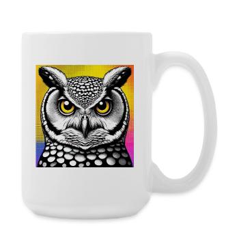 Eule - Große Tasse 440 ml - Weiß - Rechts