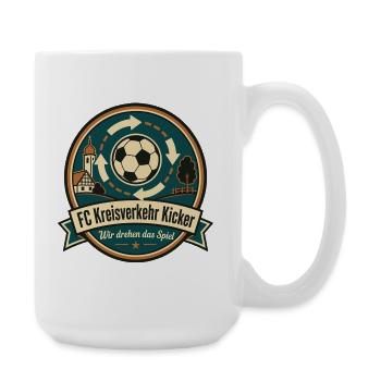 FC Kreisverkehr Kicker - Große Tasse 440 ml - Weiß - Rechts