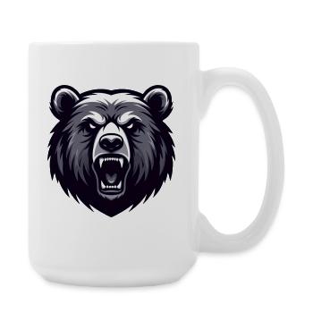 Roaring Bear – Wild Grizzly - Large Mug 440 ml - white - Right