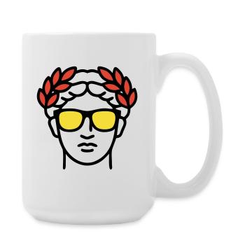 Roman Statue Sunglasses Ancient Art - Large Mug 440 ml - white - Right