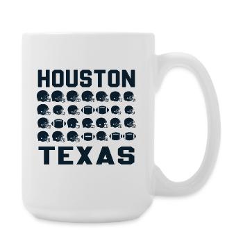 Texas Football Grid with Helmets - Large Mug 440 ml - white - Right