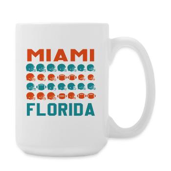 Miami Football Pop Art - Large Mug 440 ml - white - Right
