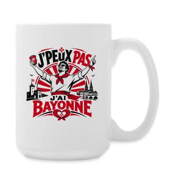 J'Peux Pas J'Ai Bayonne Fêtes Basques - Grande tasse 440 ml - blanc - Droite