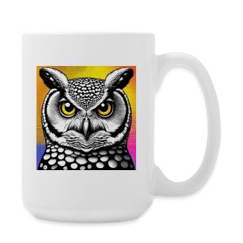 hibou - Grande tasse 440 ml - blanc - Droite