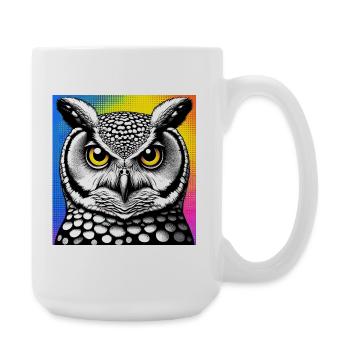Eule - Große Tasse 440 ml - Weiß - Rechts