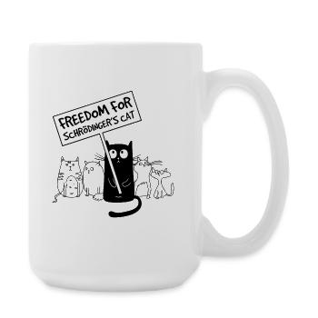 Le cadeau de Schrödinger en physique des chats - Grande tasse 440 ml - blanc - Droite