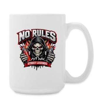 Crâne des Légendes de la rue sans règles - Grande tasse 440 ml - blanc - Droite