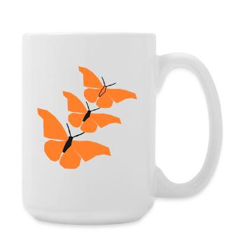 3_schmetterlinge_22 - Grande tasse 440 ml - blanc - Droite