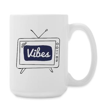 Lettrage à la main Vibes Navy Patch - Grande tasse 440 ml - blanc - Droite